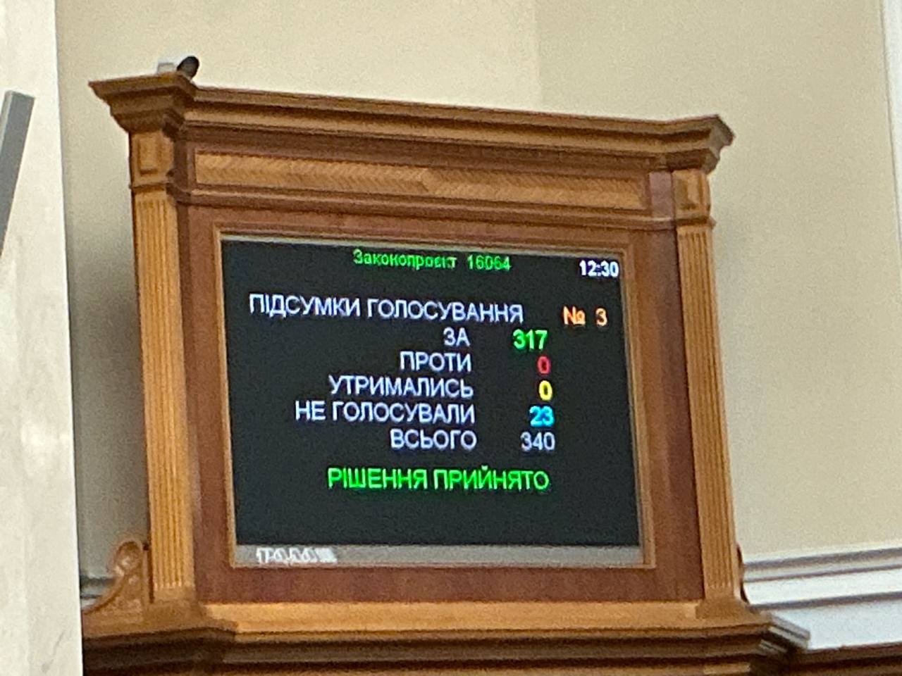 Рада 317 голосами підтримала звільнення Кравченка з посади генпрокурора